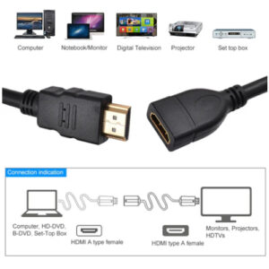 كابل HDMI M/F - 0.25 متر Male Female HDMI