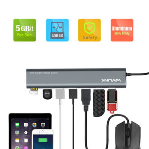 USB3.0 7 Port Aluminum HUB