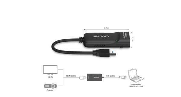 WAVLINK USB3.0 TO 2K 1 HDMI DISPLAY ADAPTER - Image 4