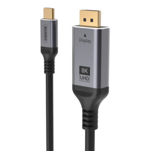 KUMO USB TYPE C TO DISPLAYPORT CABLE, MALE, 8K, 1.0M