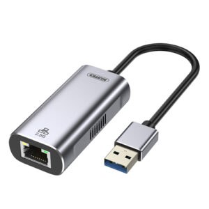 KUMO USB 3.0 TYPE-A TO RJ45 FEMALE W/LED LIGHT, 2.5G, 15CM